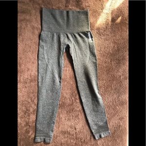 Gymshark high waisted seamless legging—Black marl